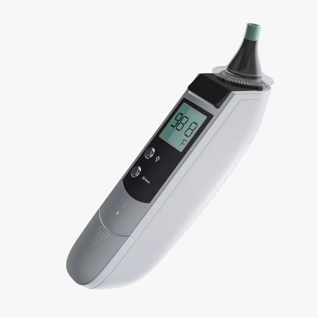 Ear Thermometer 3D Model – High Poly Detailed Medical Asset, FBX, OBJ - View 2