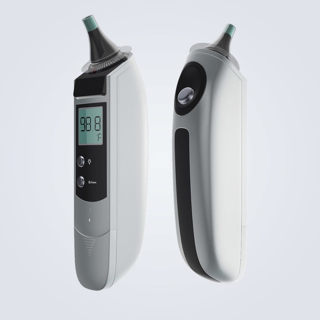 Ear Thermometer 3D Model – High Poly Detailed Medical Asset, FBX, OBJ - View 24
