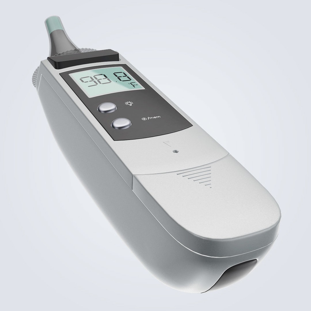Ear Thermometer 3D Model – High Poly Detailed Medical Asset, FBX, OBJ - View 25