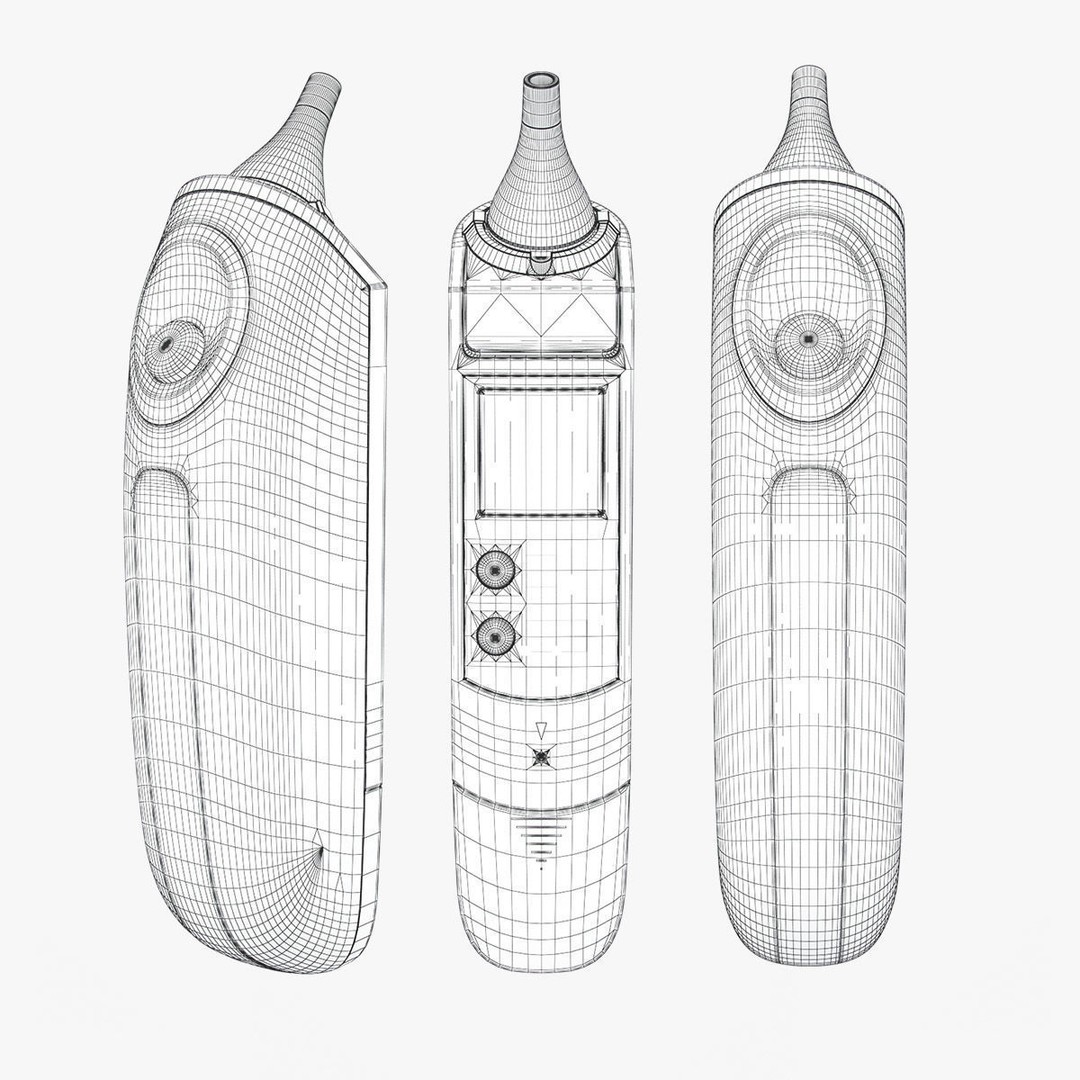 Ear Thermometer 3D Model – High Poly Detailed Medical Asset, FBX, OBJ - View 27