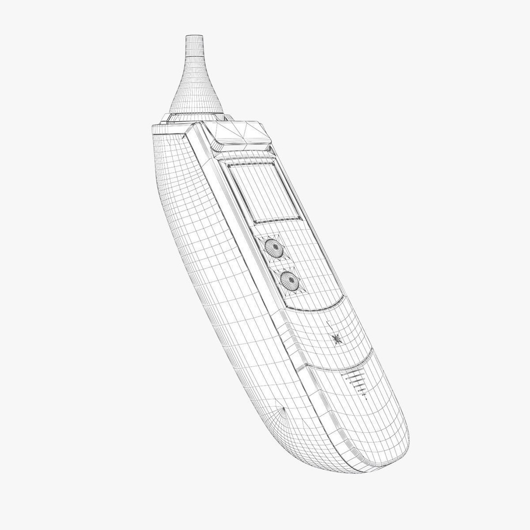 Ear Thermometer 3D Model – High Poly Detailed Medical Asset, FBX, OBJ - View 28