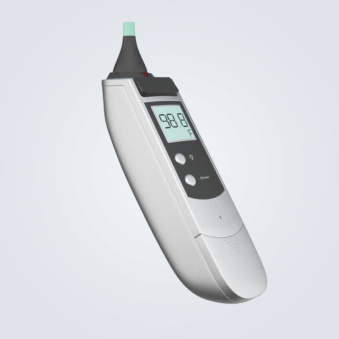 Ear Thermometer 3D Model – High Poly Detailed Medical Asset, FBX, OBJ - View 5