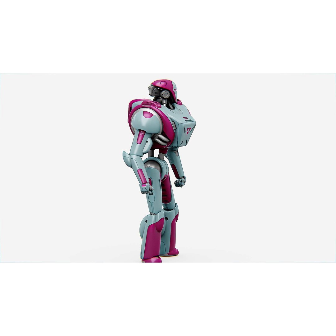 Android Mecha C 3D Model – Rigged Sci-Fi Character for Unity & Unreal - View 10