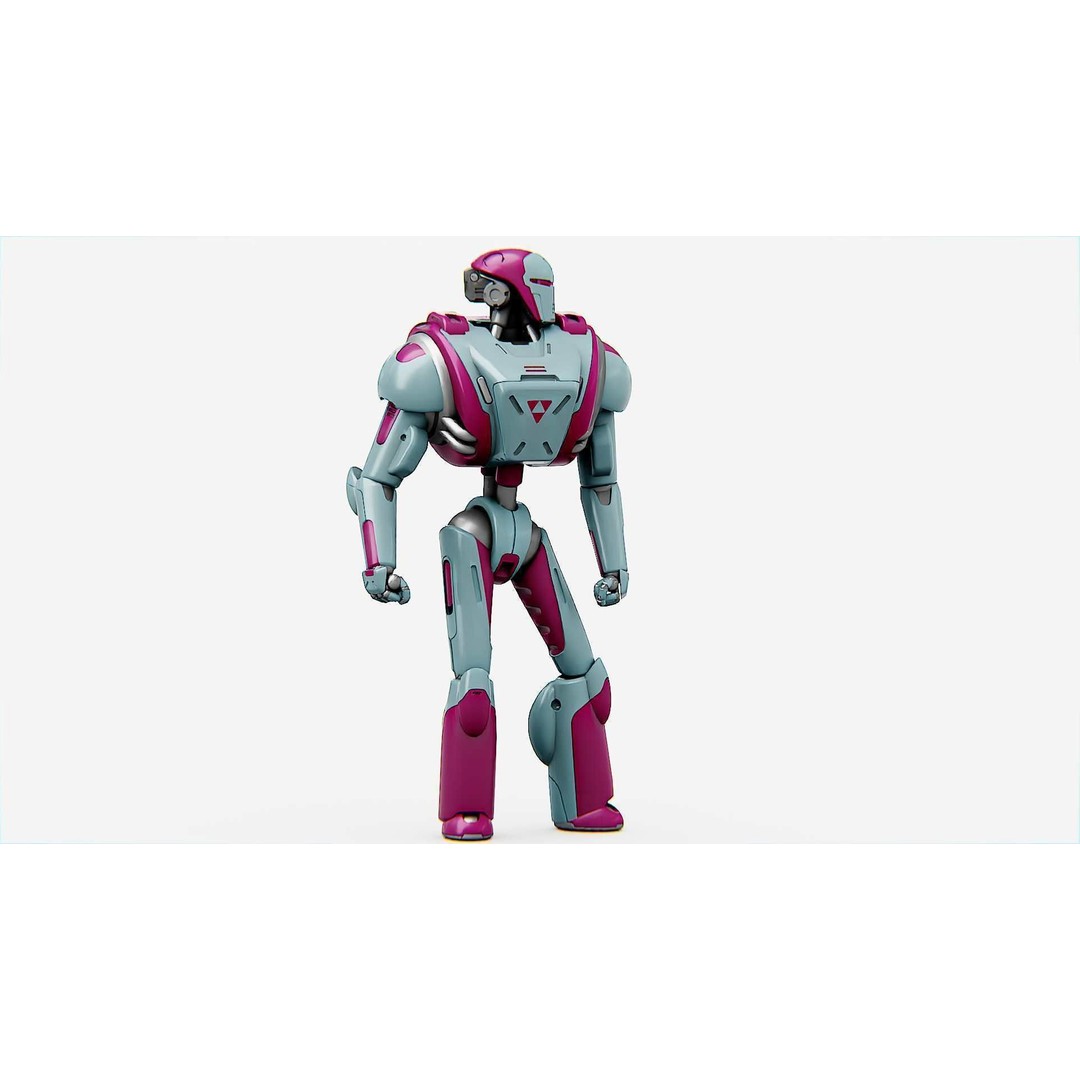 Android Mecha C 3D Model – Rigged Sci-Fi Character for Unity & Unreal - View 11