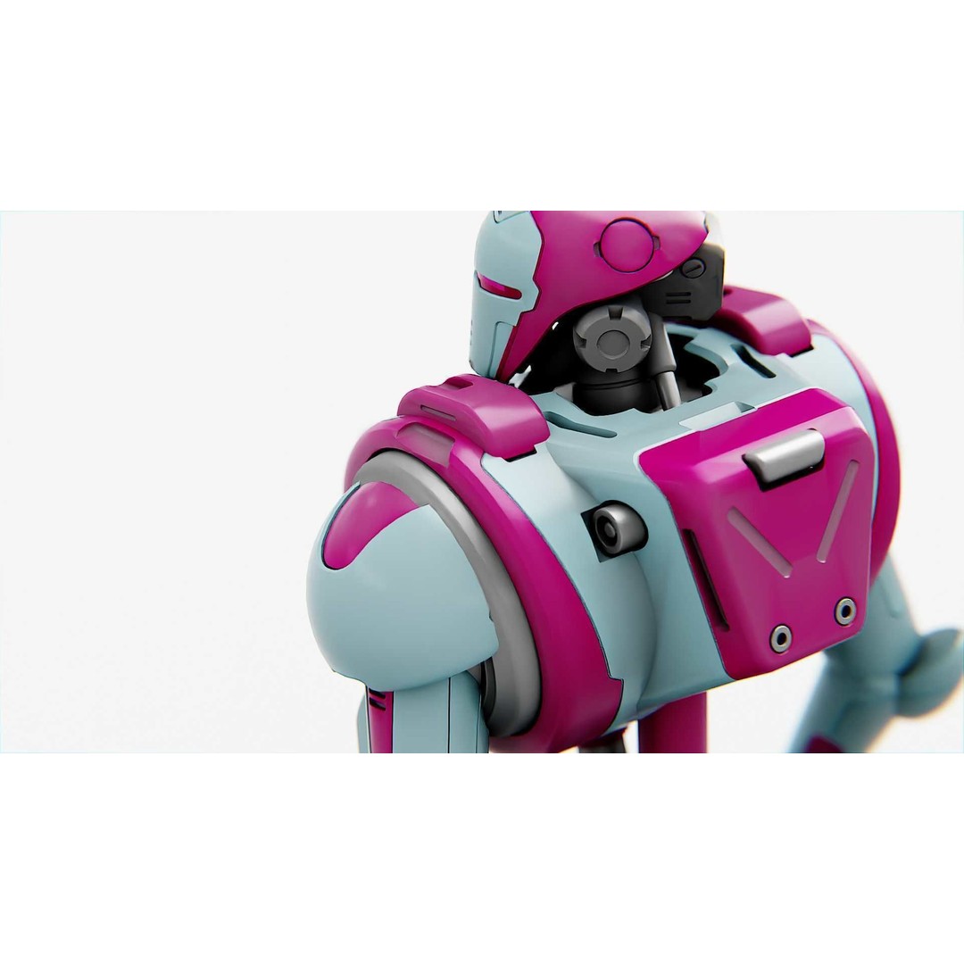 Android Mecha C 3D Model – Rigged Sci-Fi Character for Unity & Unreal - View 14