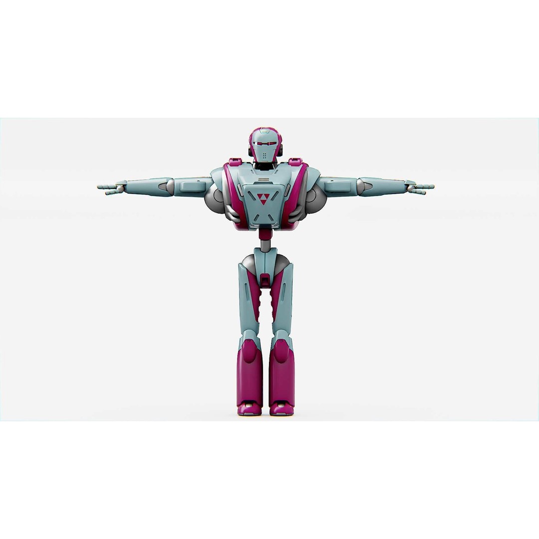 Android Mecha C 3D Model – Rigged Sci-Fi Character for Unity & Unreal - View 23
