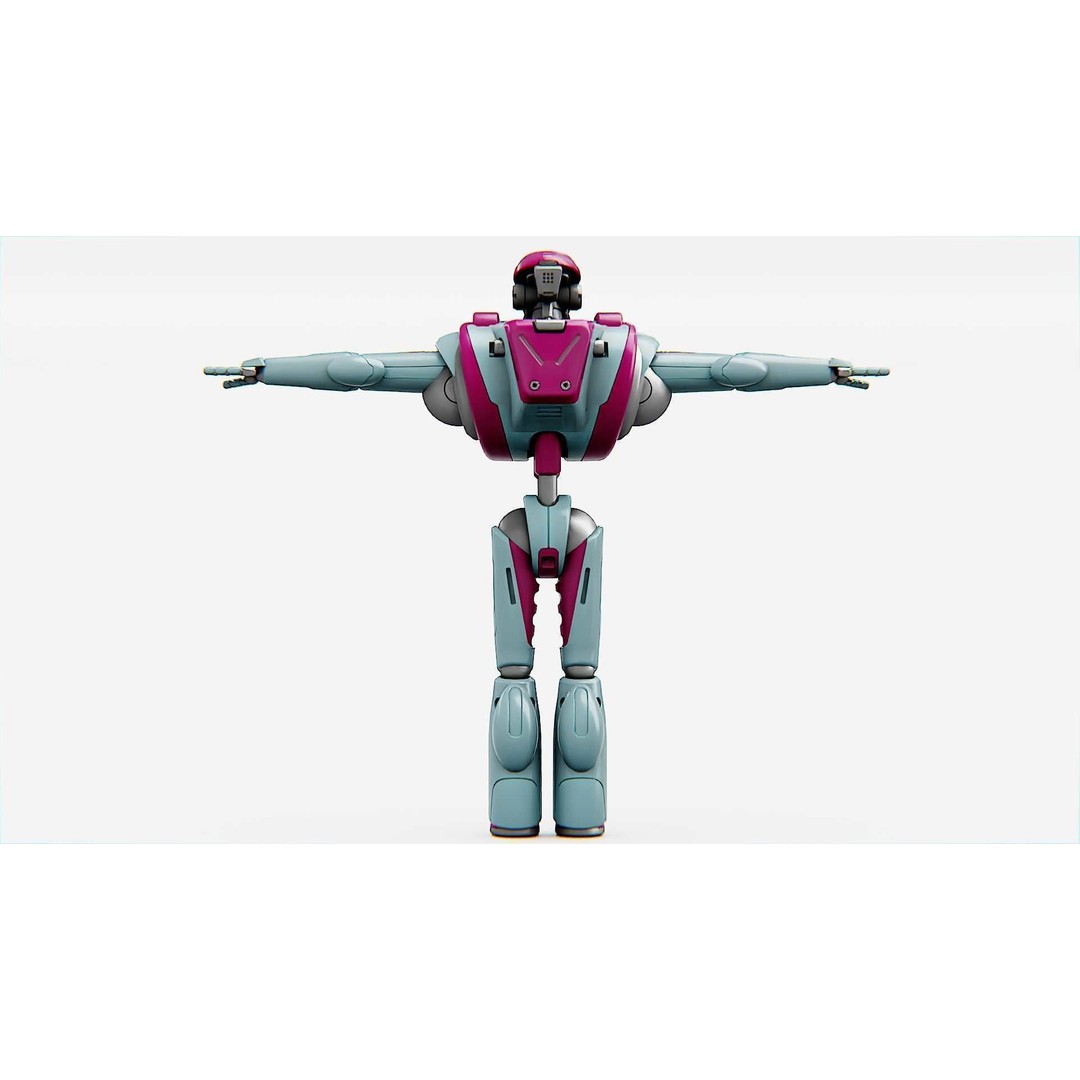 Android Mecha C 3D Model – Rigged Sci-Fi Character for Unity & Unreal - View 24