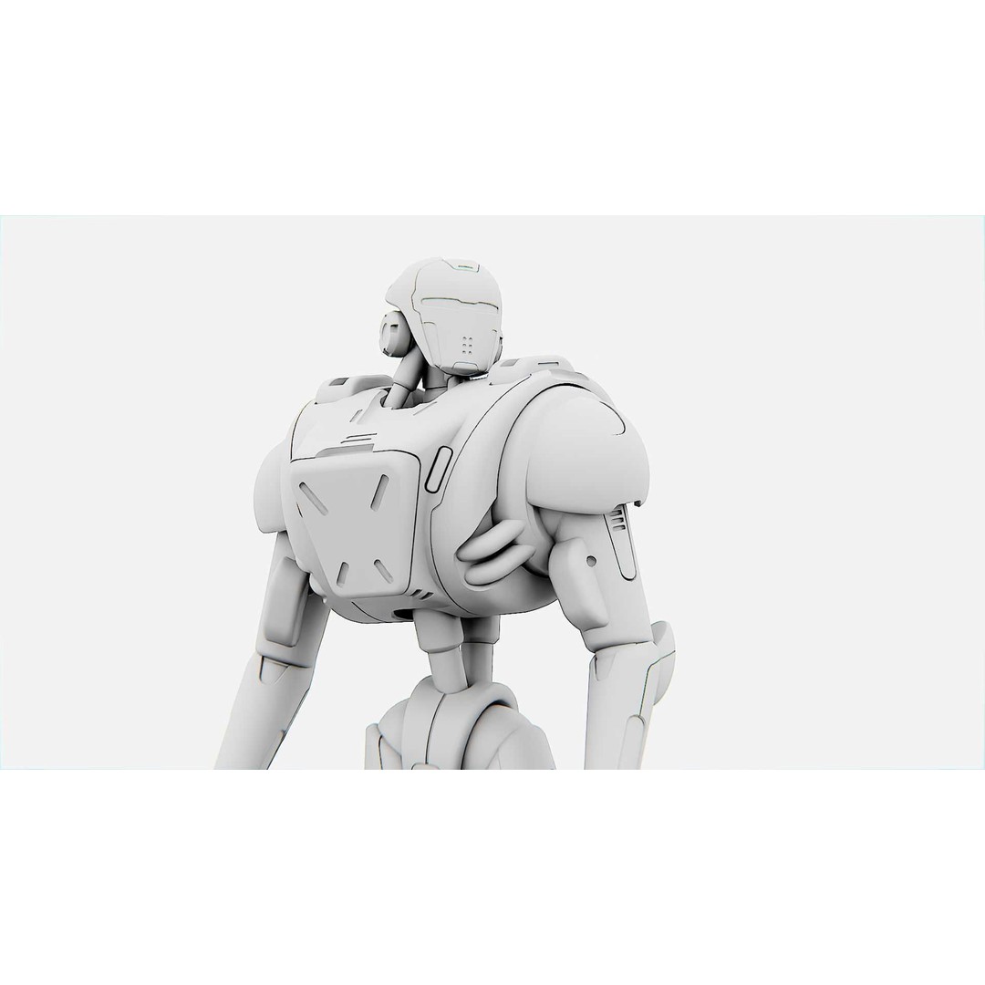 Android Mecha C 3D Model – Rigged Sci-Fi Character for Unity & Unreal - View 33