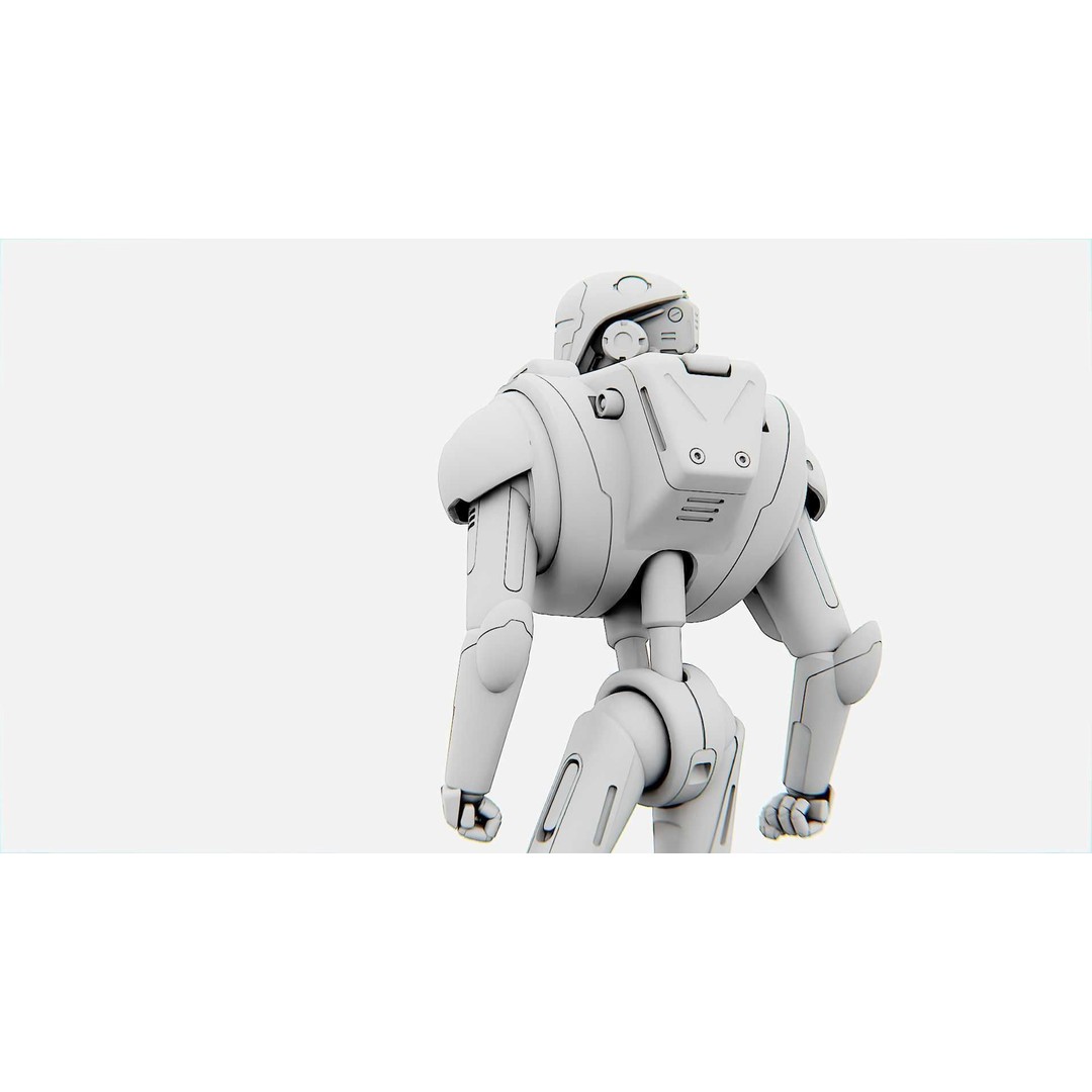 Android Mecha C 3D Model – Rigged Sci-Fi Character for Unity & Unreal - View 34