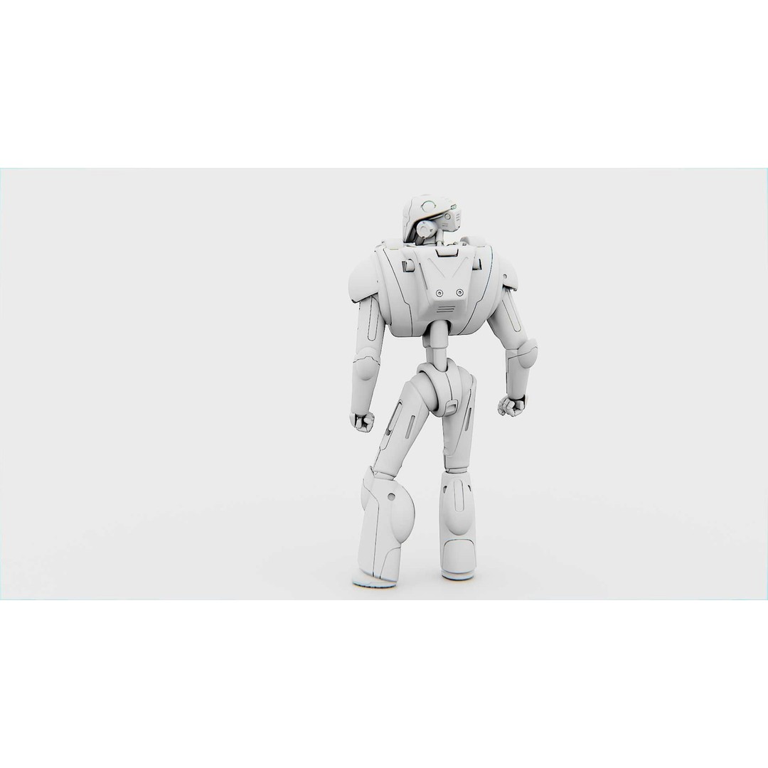 Android Mecha C 3D Model – Rigged Sci-Fi Character for Unity & Unreal - View 36