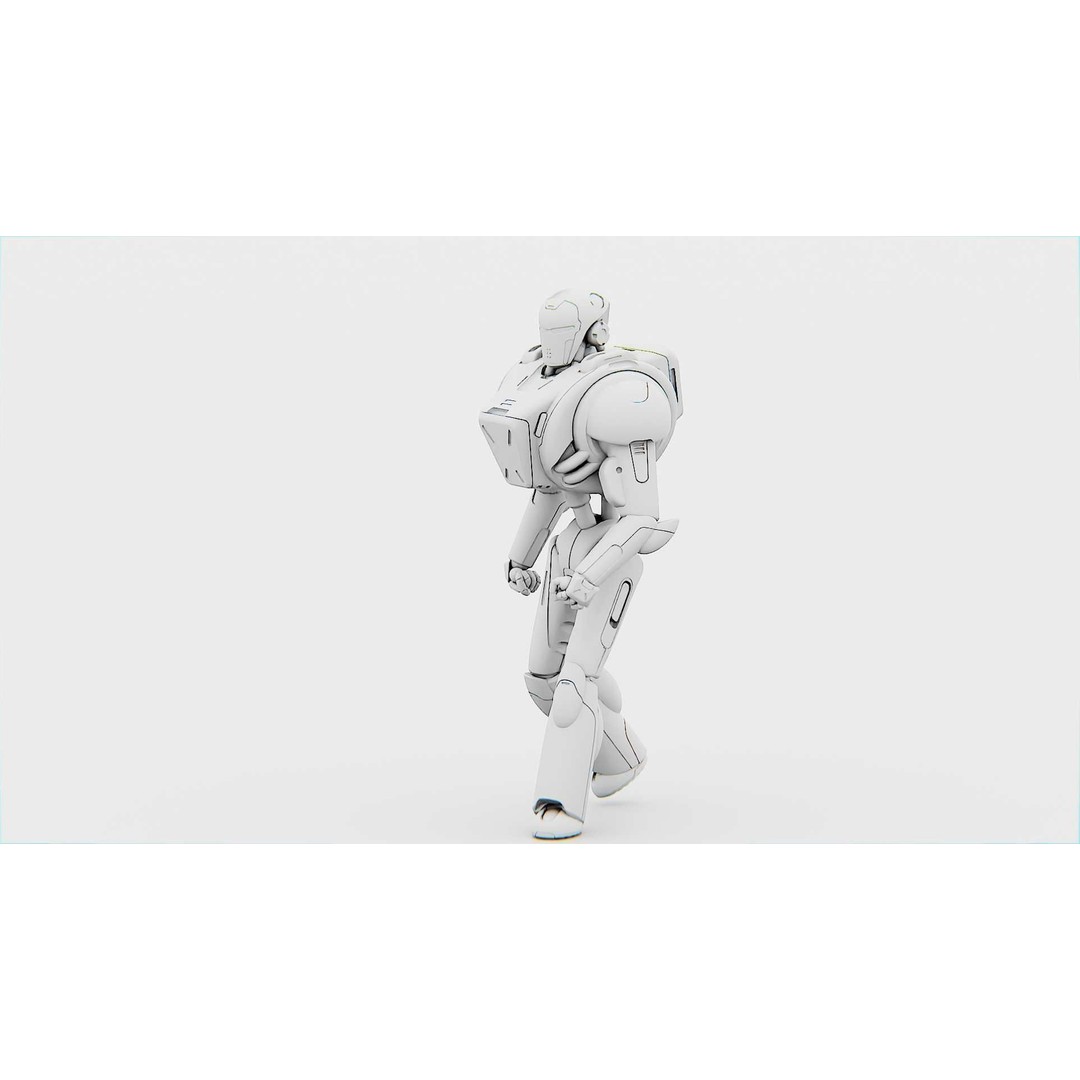 Android Mecha C 3D Model – Rigged Sci-Fi Character for Unity & Unreal - View 37