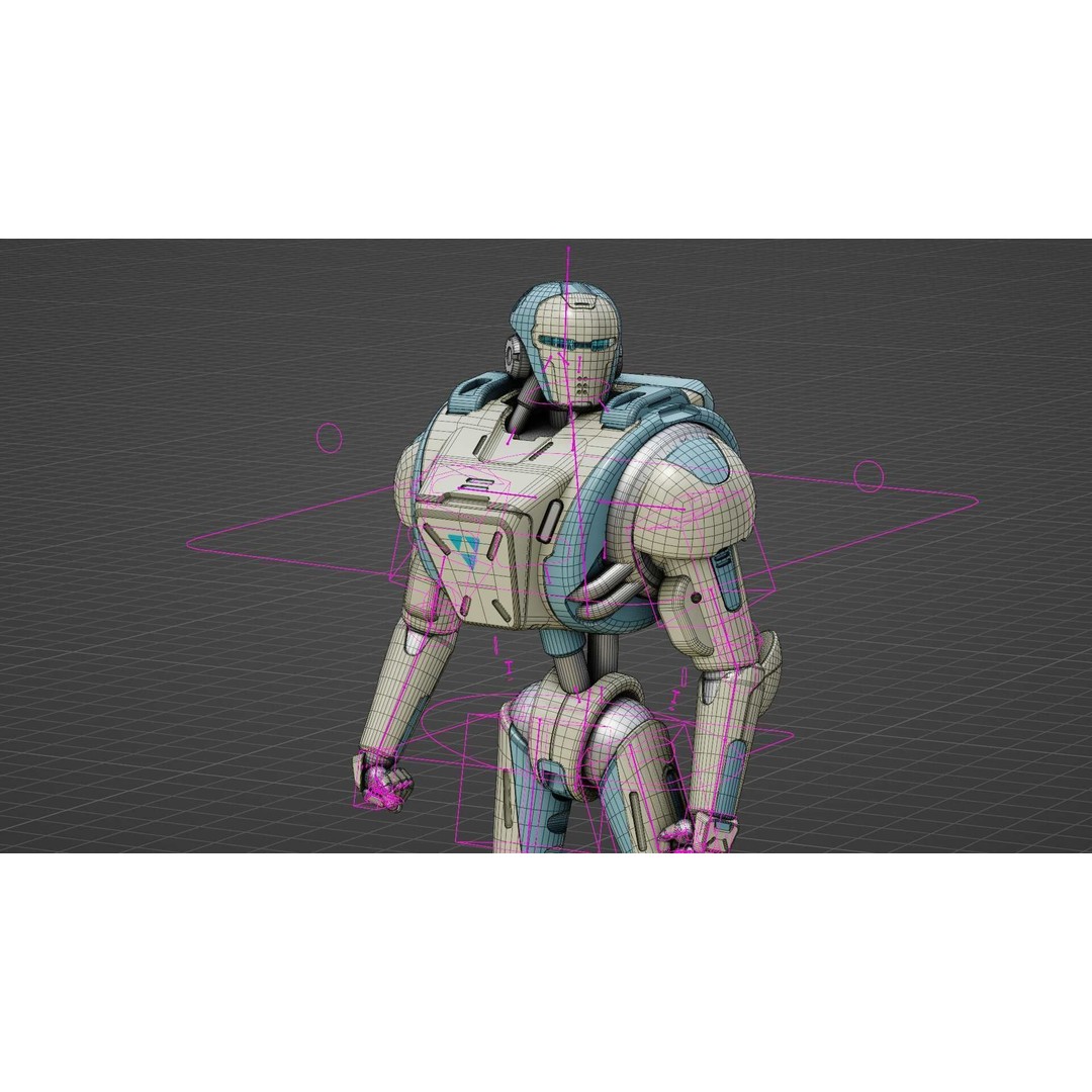 Android Mecha C 3D Model – Rigged Sci-Fi Character for Unity & Unreal - View 38