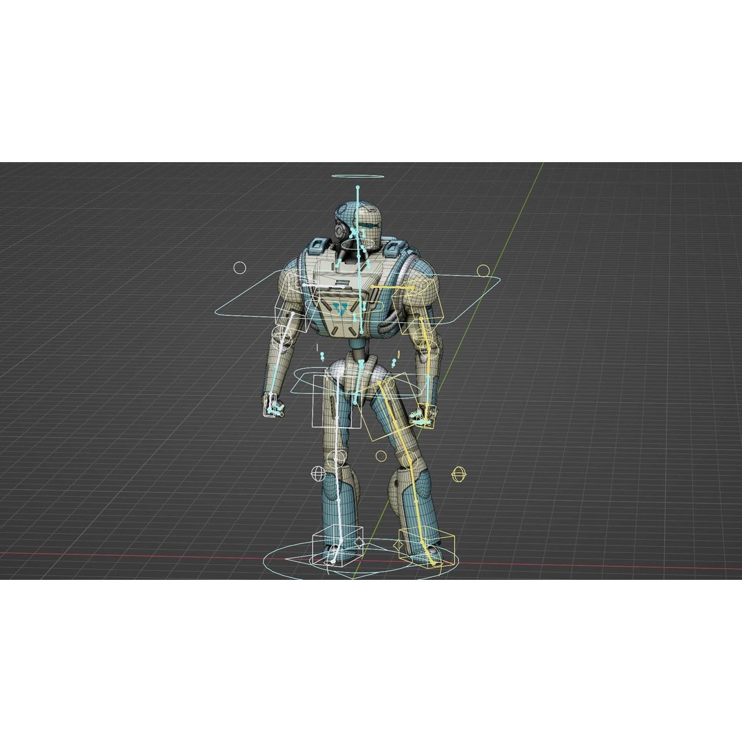 Android Mecha C 3D Model – Rigged Sci-Fi Character for Unity & Unreal - View 39