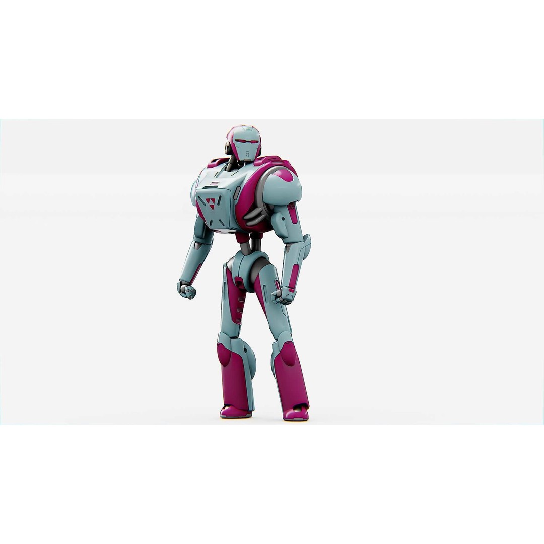 Android Mecha C 3D Model – Rigged Sci-Fi Character for Unity & Unreal - View 4