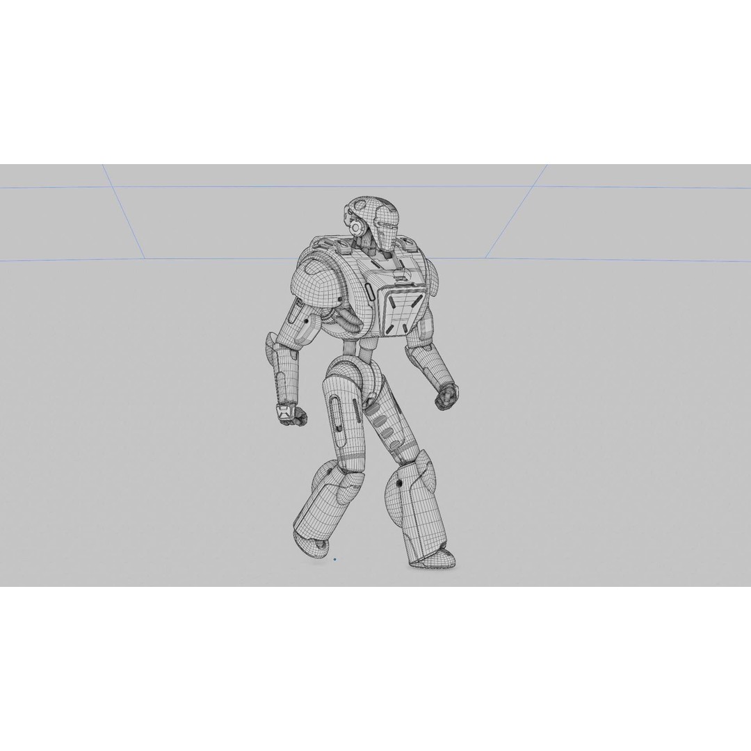 Android Mecha C 3D Model – Rigged Sci-Fi Character for Unity & Unreal - View 42