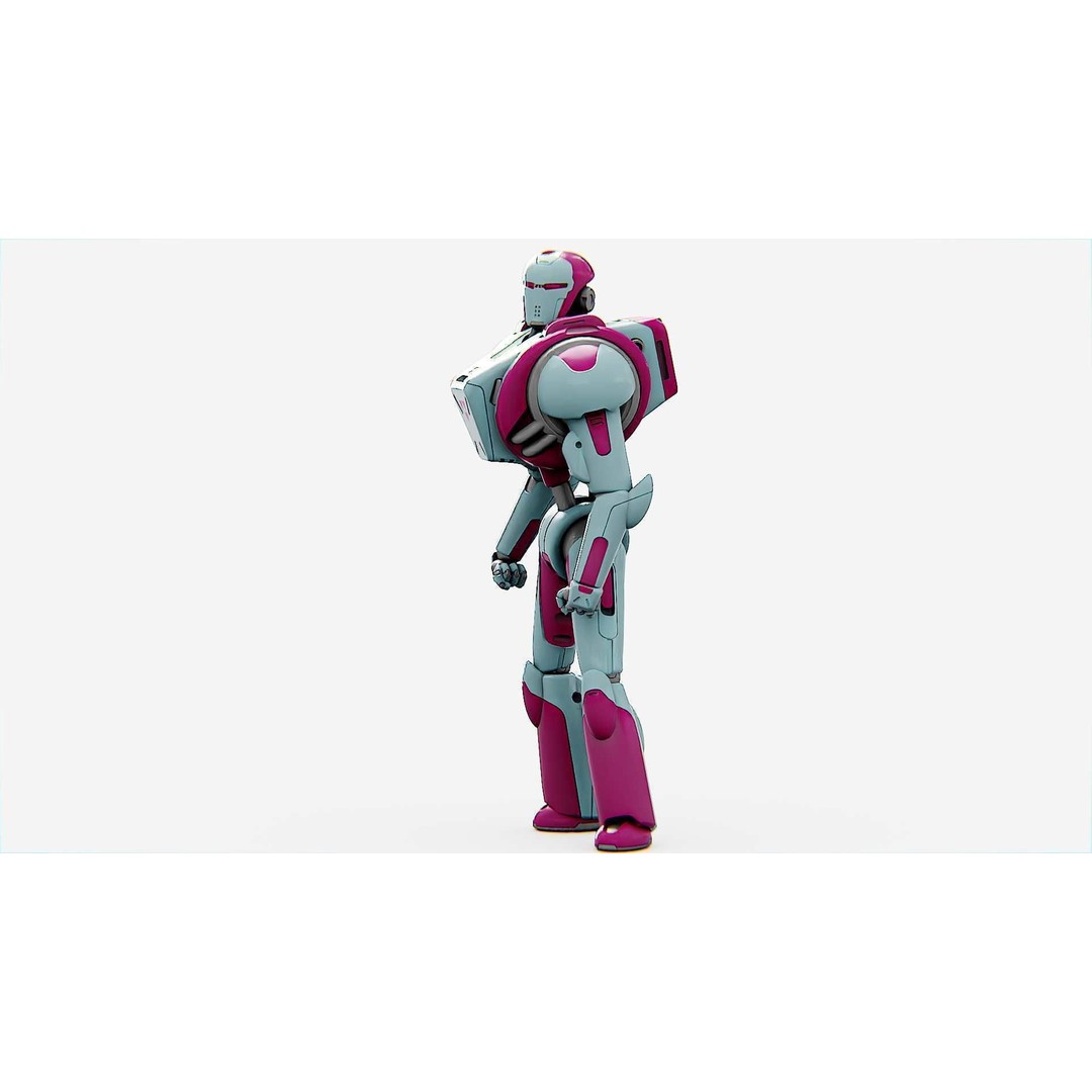 Android Mecha C 3D Model – Rigged Sci-Fi Character for Unity & Unreal - View 5