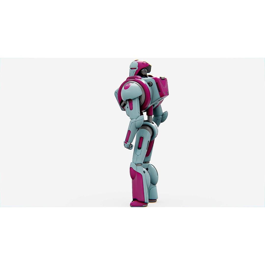 Android Mecha C 3D Model – Rigged Sci-Fi Character for Unity & Unreal - View 6