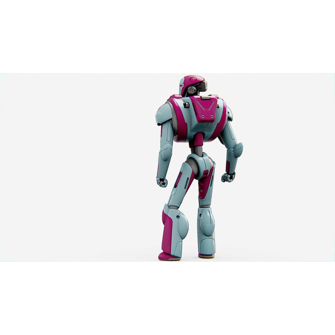 Android Mecha C 3D Model – Rigged Sci-Fi Character for Unity & Unreal - View 7
