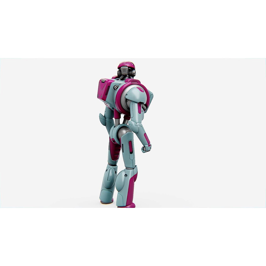 Android Mecha C 3D Model – Rigged Sci-Fi Character for Unity & Unreal - View 9