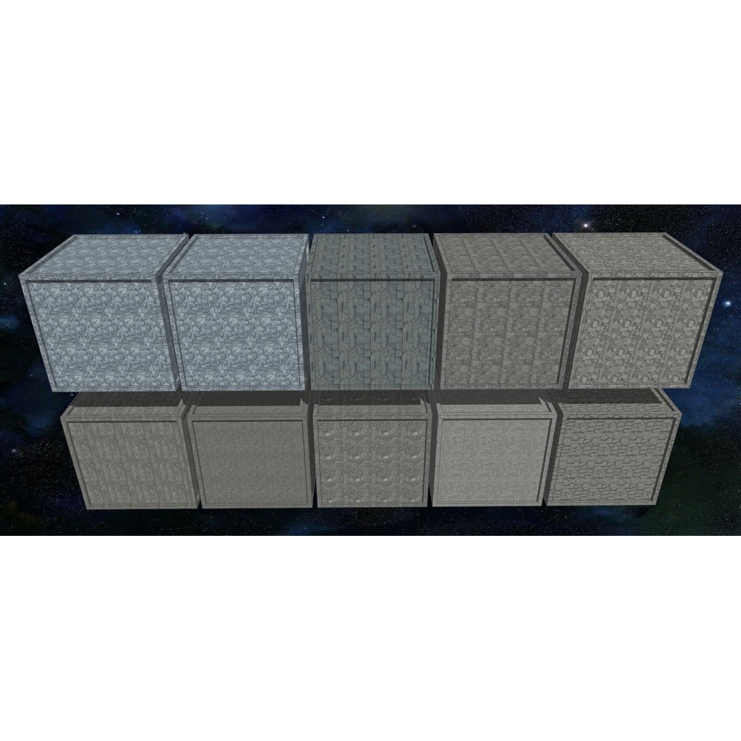 Seamless Sci-fi Panel Textures 3D Model – 20 Unique Designs, JPG - View 4