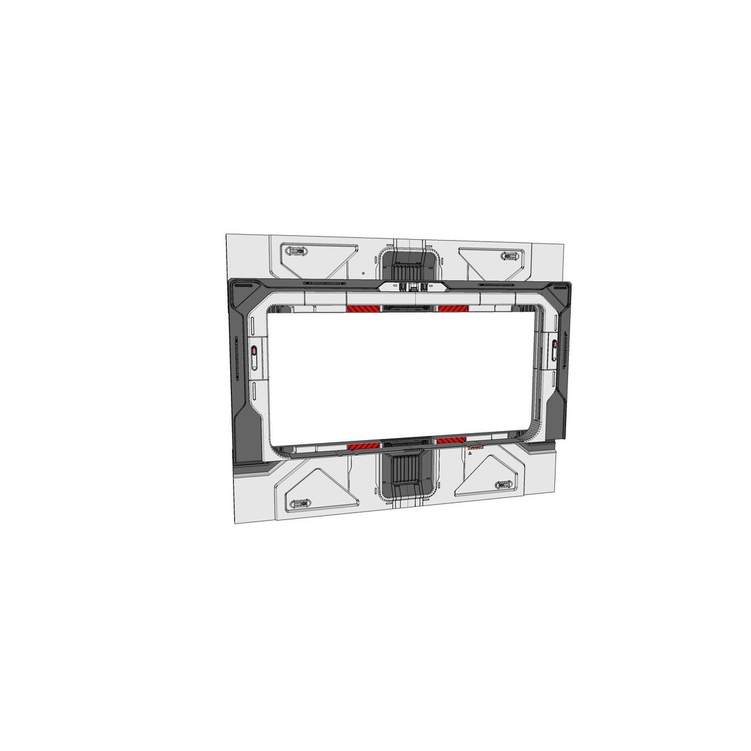 Sci-Fi Door 3D Model – Complex Automatic Design, FBX & OBJ