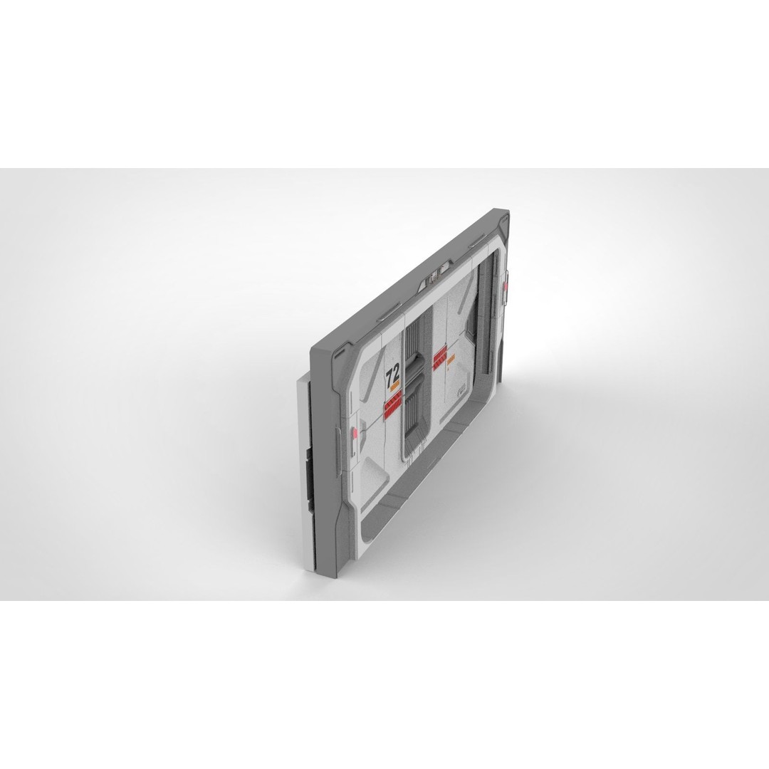 Sci-Fi Door 3D Model – Complex Automatic Design, FBX & OBJ - View 10