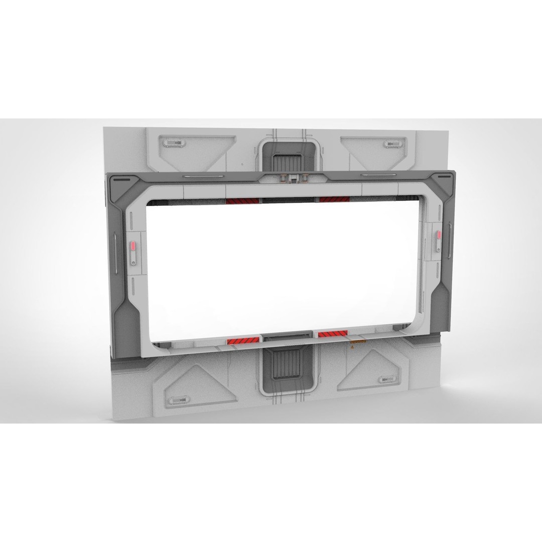 Sci-Fi Door 3D Model – Complex Automatic Design, FBX & OBJ - View 15
