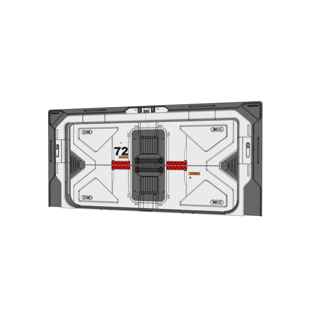 Sci-Fi Door 3D Model – Complex Automatic Design, FBX & OBJ - View 20
