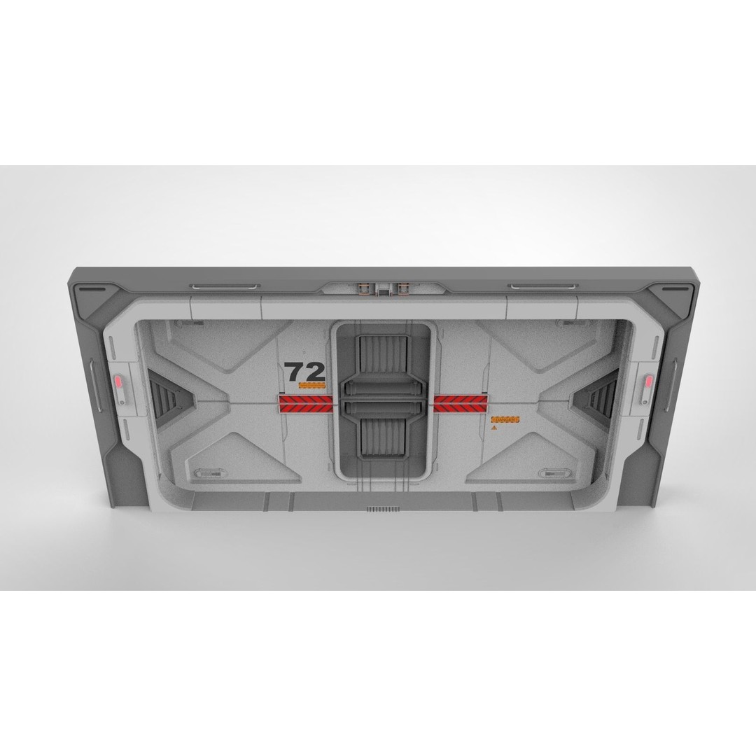 Sci-Fi Door 3D Model – Complex Automatic Design, FBX & OBJ - View 5