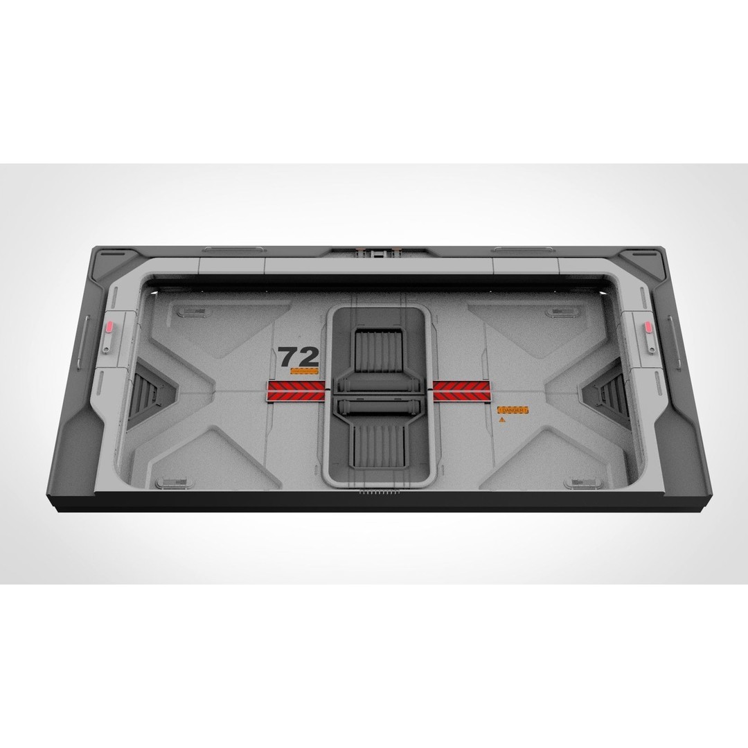 Sci-Fi Door 3D Model – Complex Automatic Design, FBX & OBJ - View 6