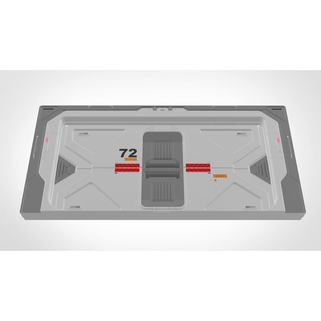 Sci-Fi Door 3D Model – Complex Automatic Design, FBX & OBJ - View 7