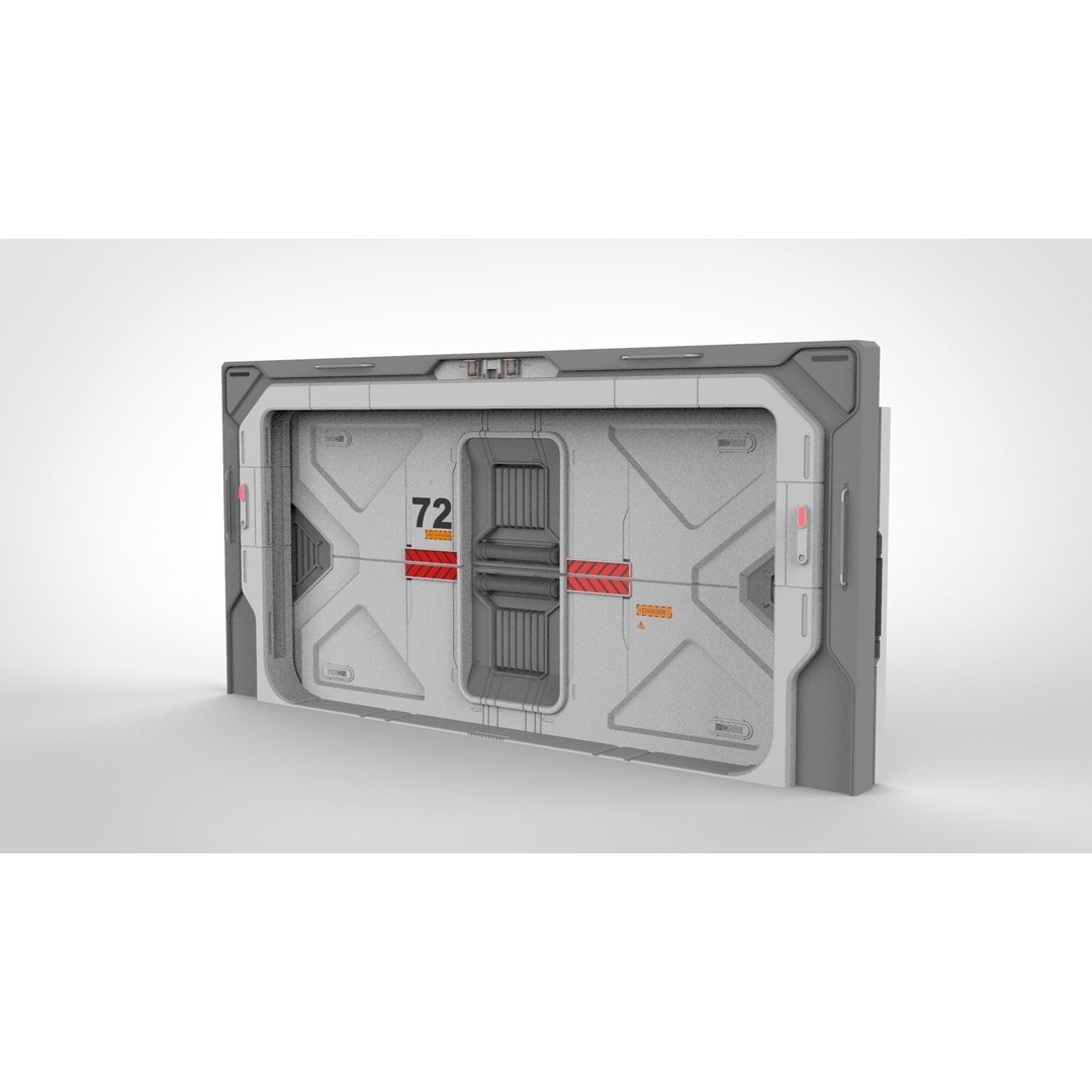 Sci-Fi Door 3D Model – Complex Automatic Design, FBX & OBJ - View 8