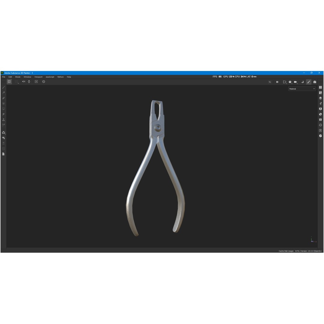 Bracket Removing Plier Tool 3D Model – Low Poly PBR Asset, FBX, OBJ - View 23