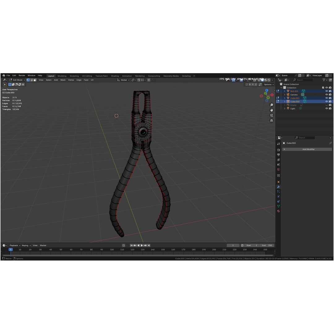 Bracket Removing Plier Tool 3D Model – Low Poly PBR Asset, FBX, OBJ - View 39
