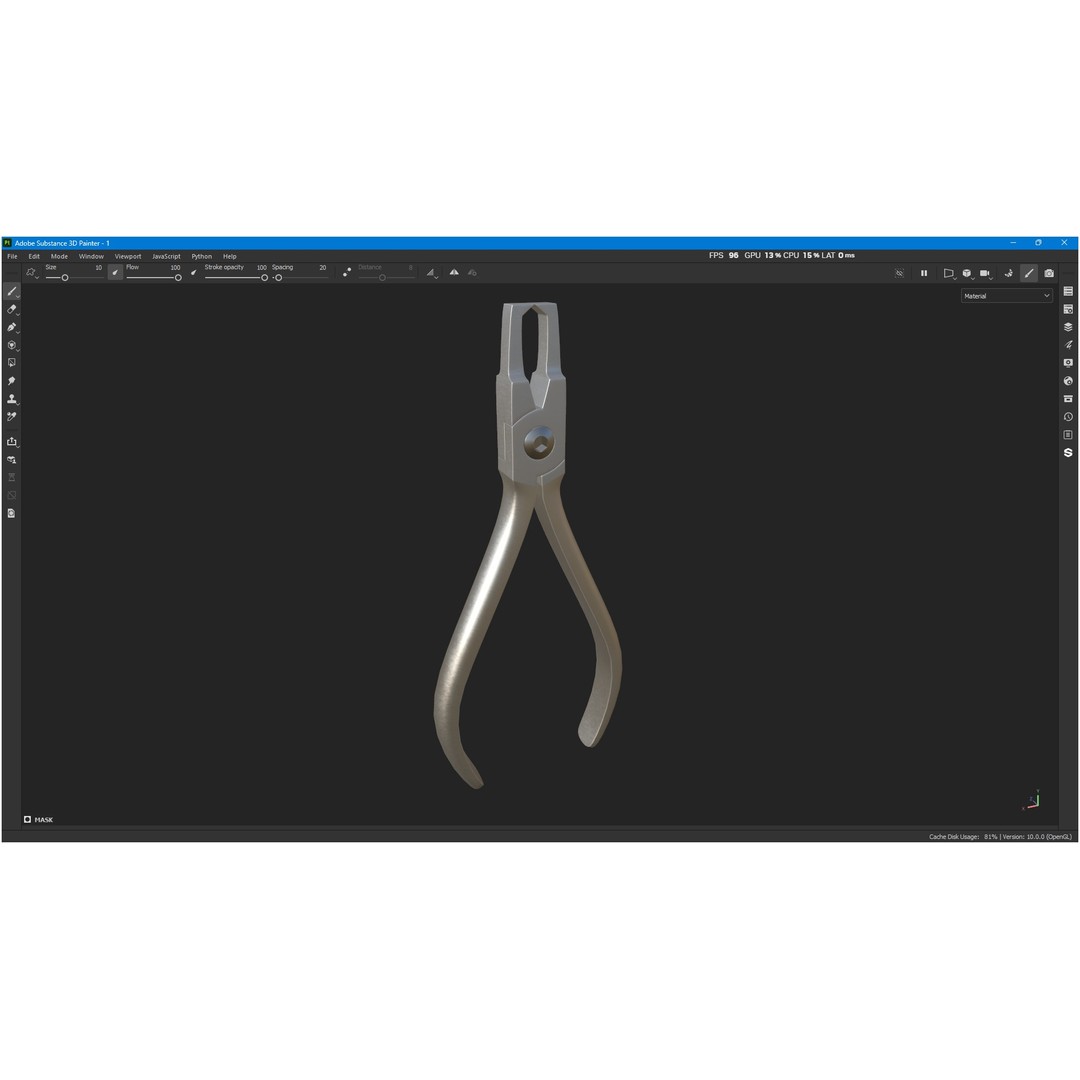 Bracket Removing Plier Tool 3D Model – Low Poly PBR Asset, FBX, OBJ - View 4