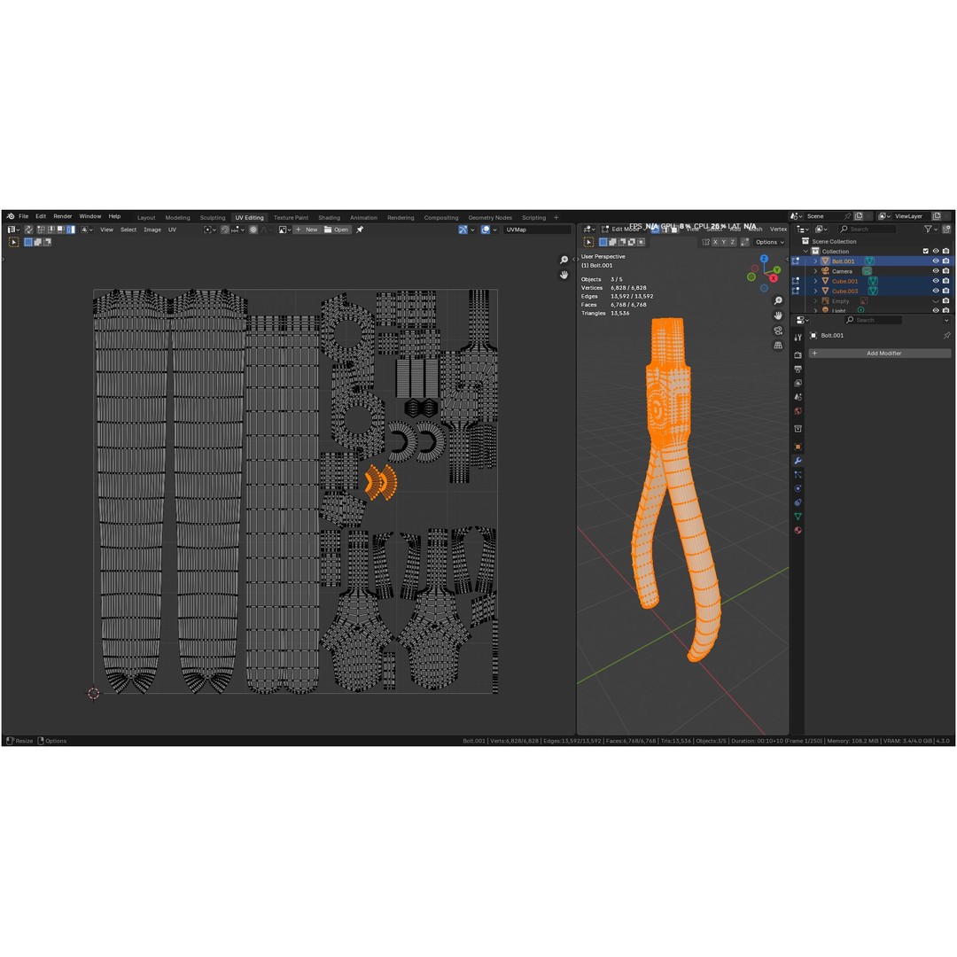 Bracket Removing Plier Tool 3D Model – Low Poly PBR Asset, FBX, OBJ - View 44