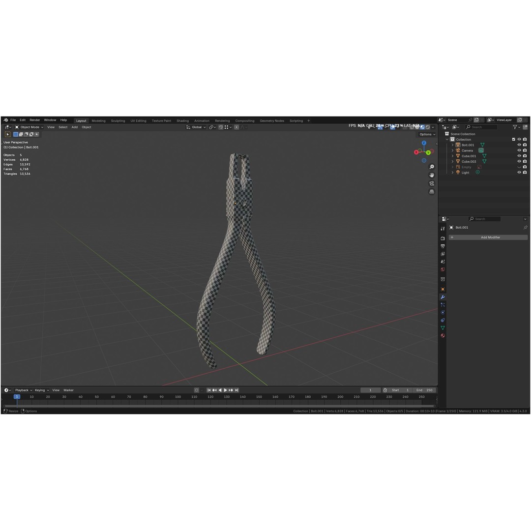 Bracket Removing Plier Tool 3D Model – Low Poly PBR Asset, FBX, OBJ - View 49