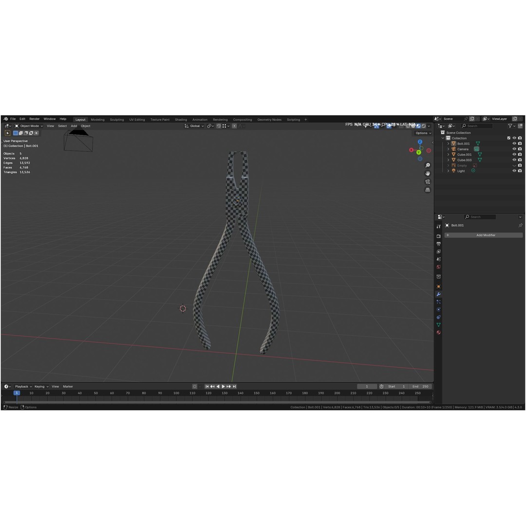 Bracket Removing Plier Tool 3D Model – Low Poly PBR Asset, FBX, OBJ - View 50