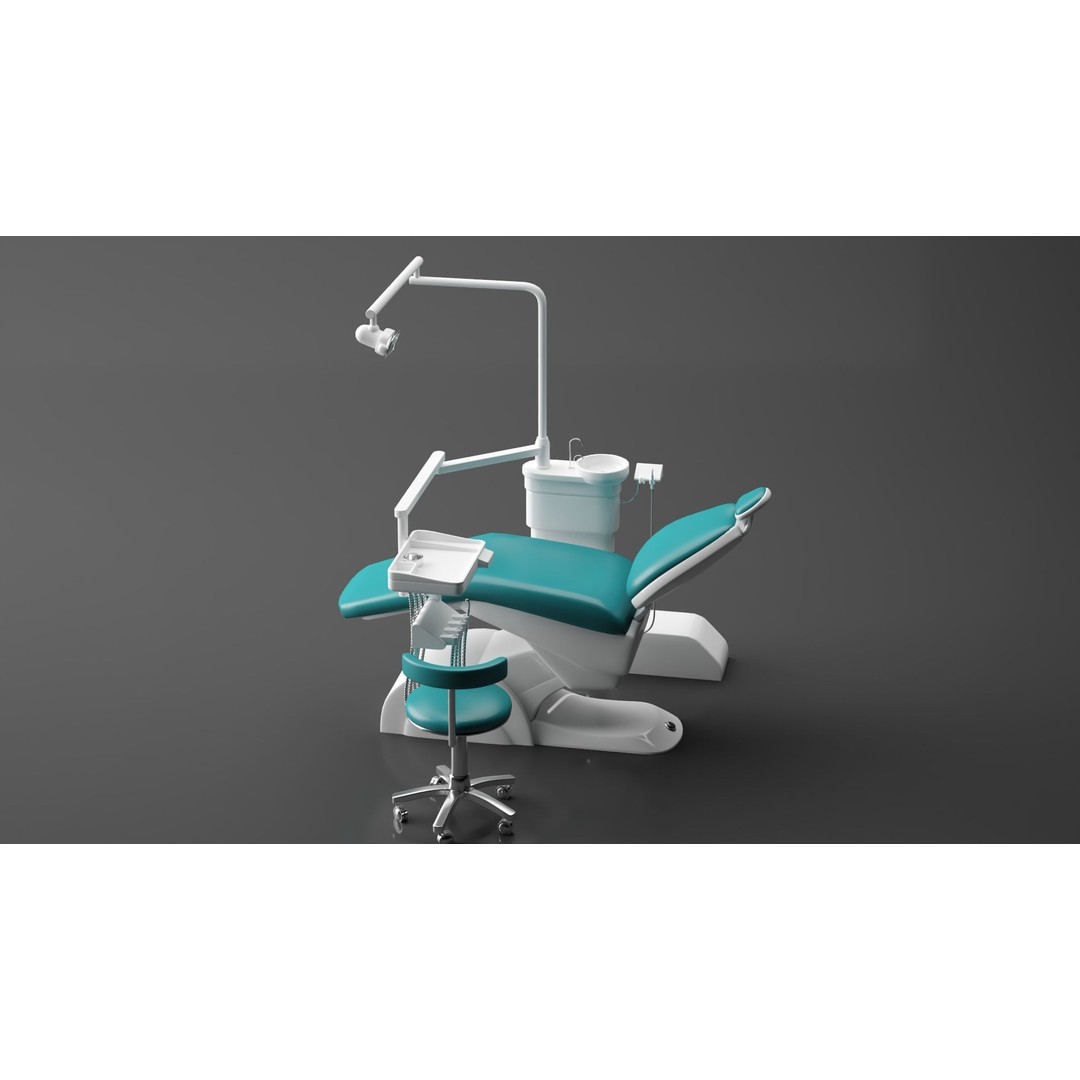 Dental Chair 3D Model – Realistic Interior Asset, Corona Renderer - View 3