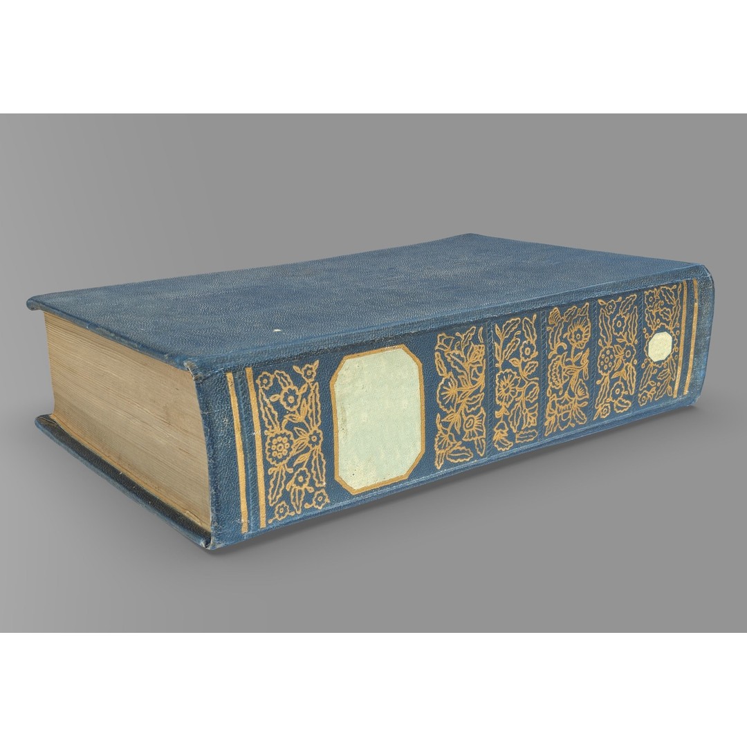 Old Book 3D Model – Low Poly Game Asset with PBR Textures - View 8