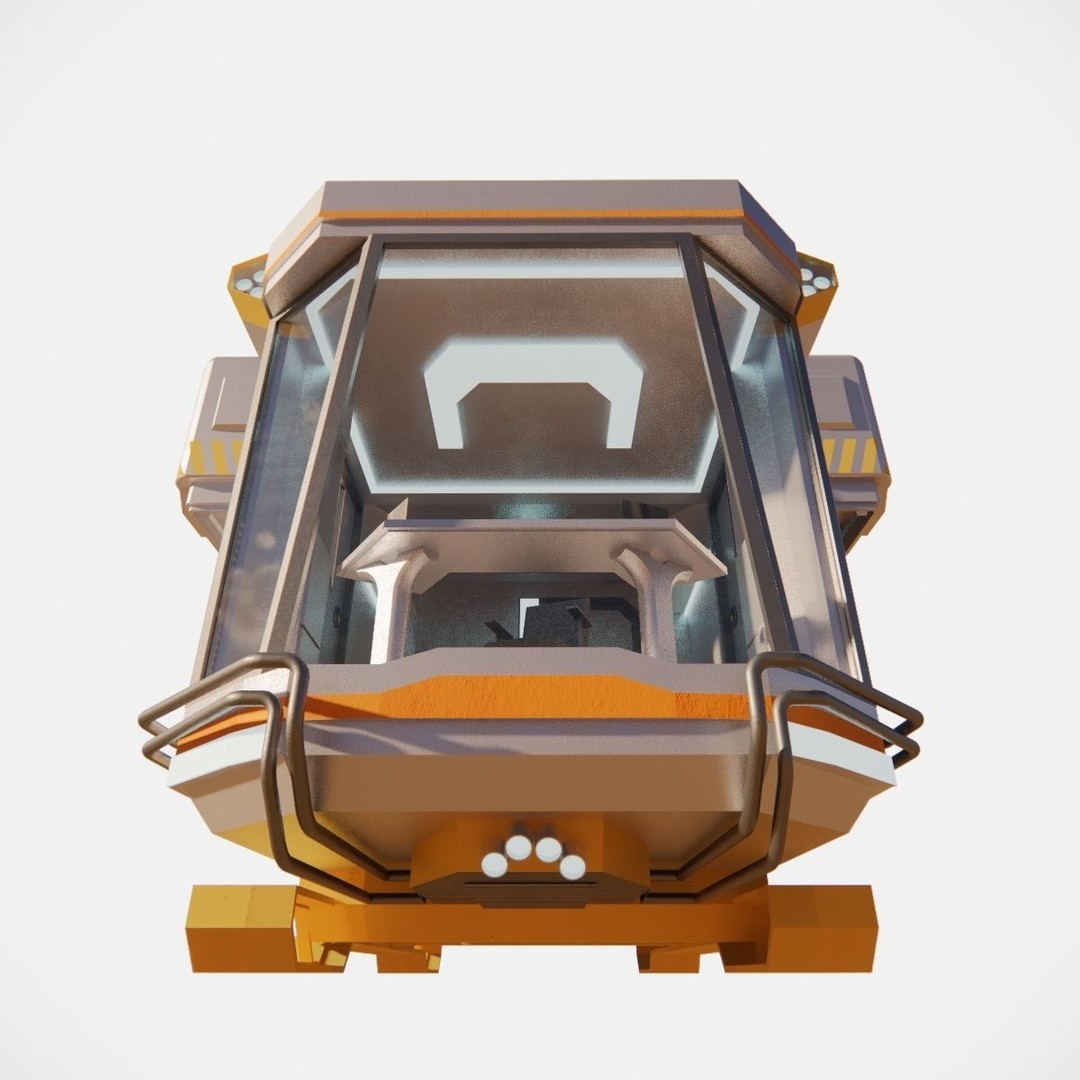 Sci-Fi Personal Aircraft 3D Model – Futuristic Flying Vehicle, FBX - View 12