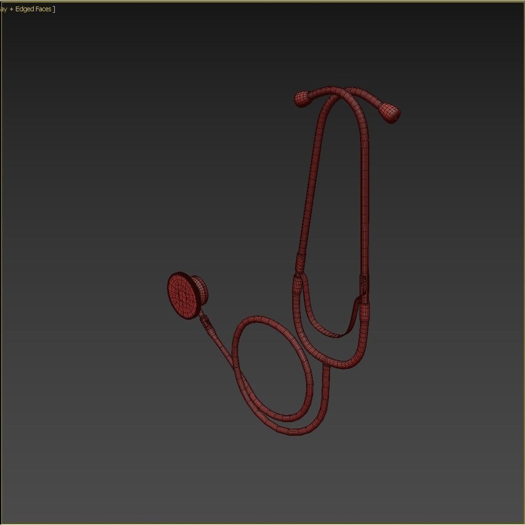 Stethoscope 3D Model – Low Poly Medical Equipment, FBX, PBR - View 10