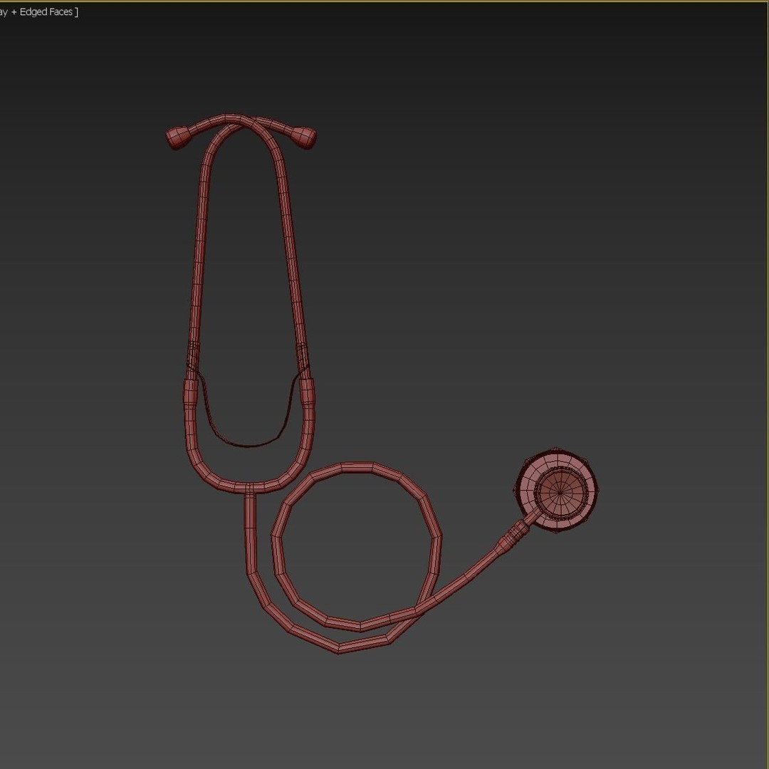 Stethoscope 3D Model – Low Poly Medical Equipment, FBX, PBR - View 12