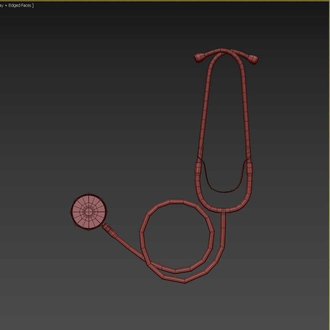 Stethoscope 3D Model – Low Poly Medical Equipment, FBX, PBR - View 18