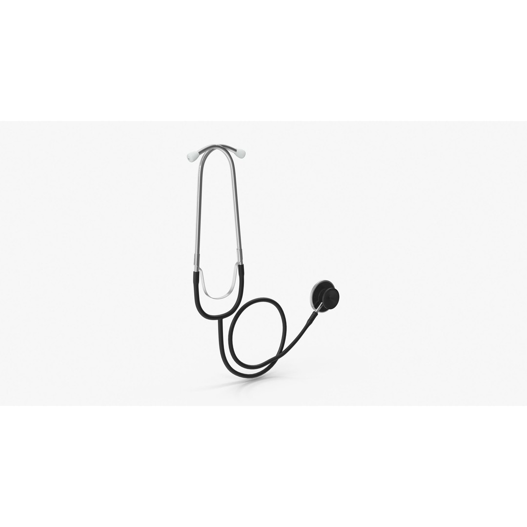 Stethoscope 3D Model – Low Poly Medical Equipment, FBX, PBR - View 26