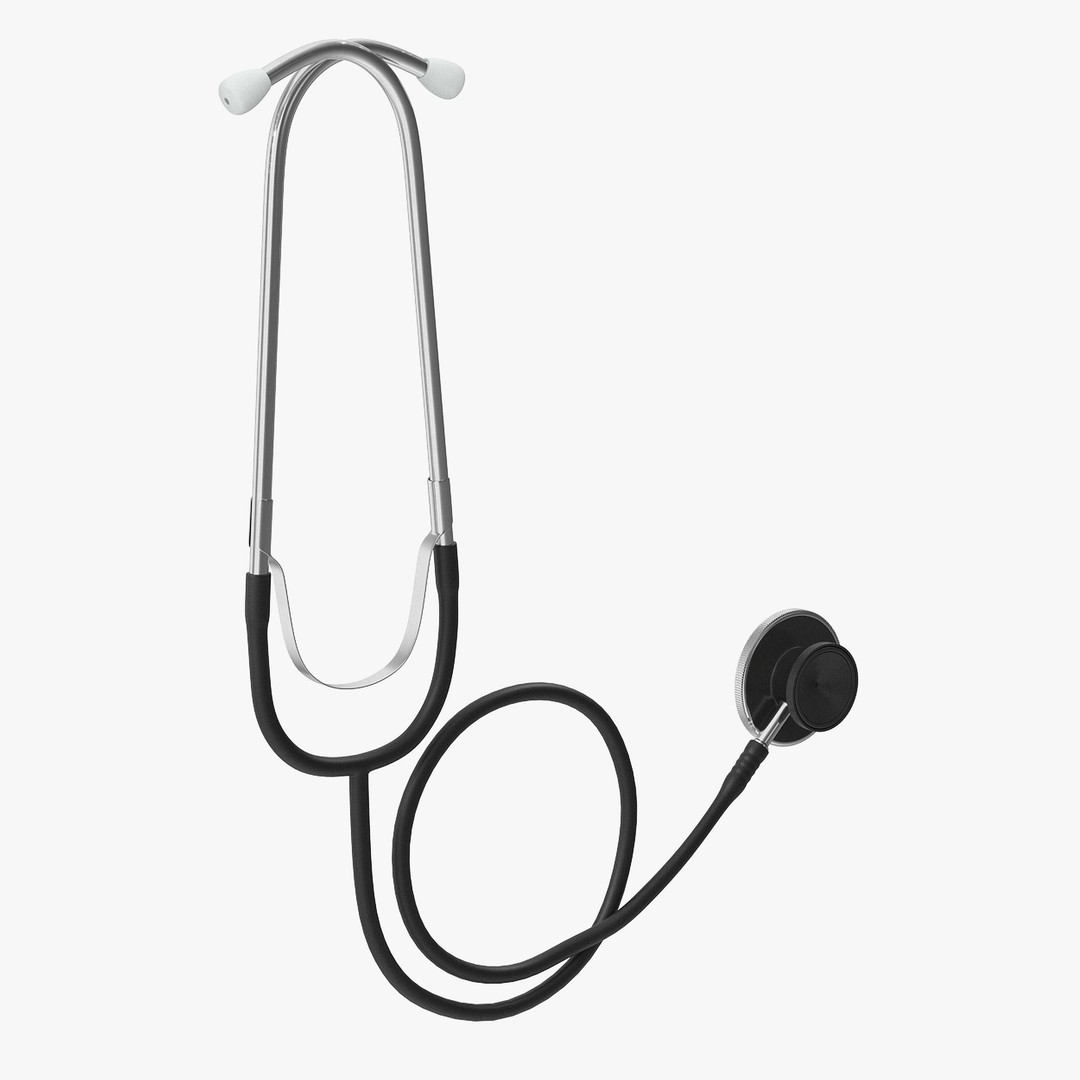 Stethoscope 3D Model – Low Poly Medical Equipment, FBX, PBR - View 30