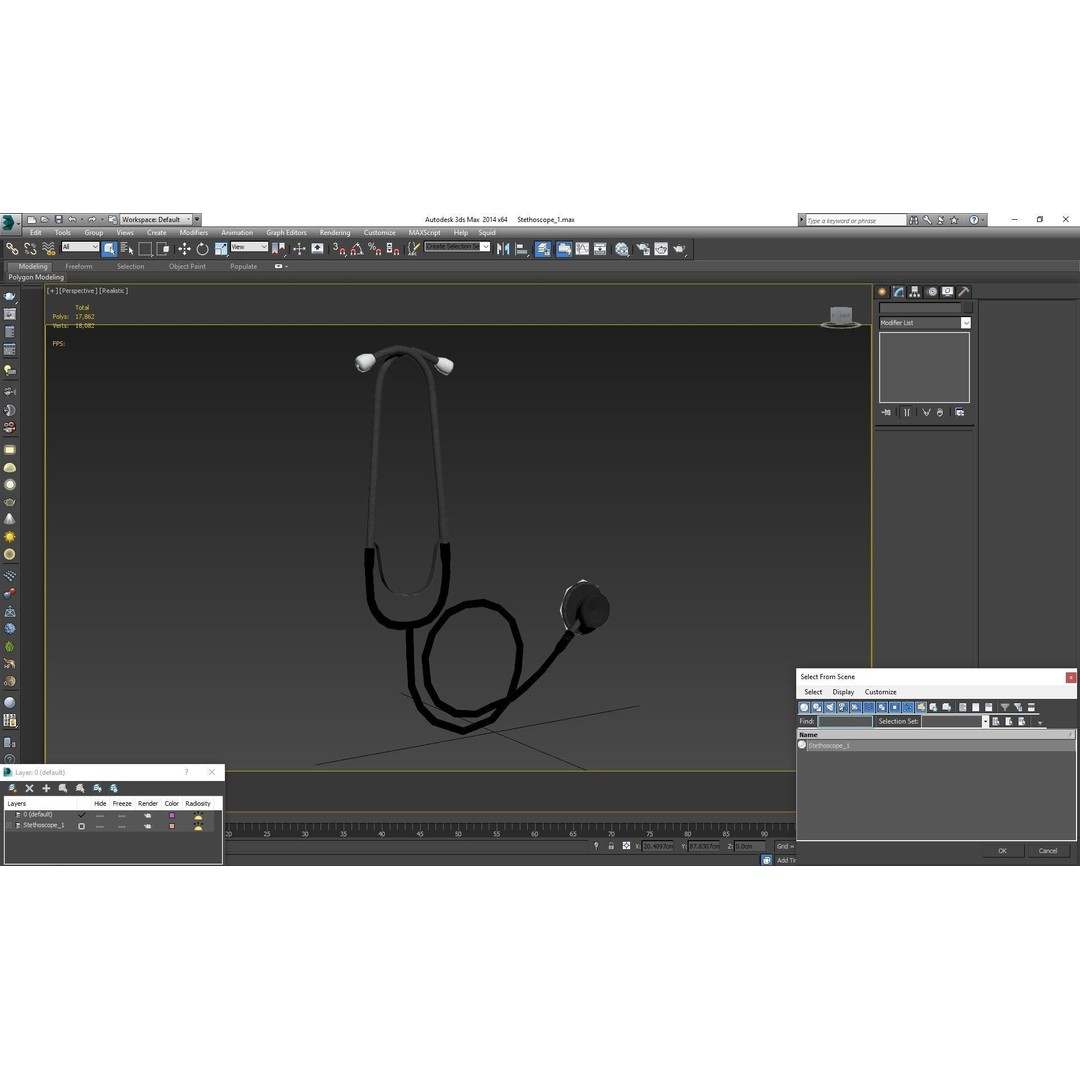 Stethoscope 3D Model – Low Poly Medical Equipment, FBX, PBR - View 32
