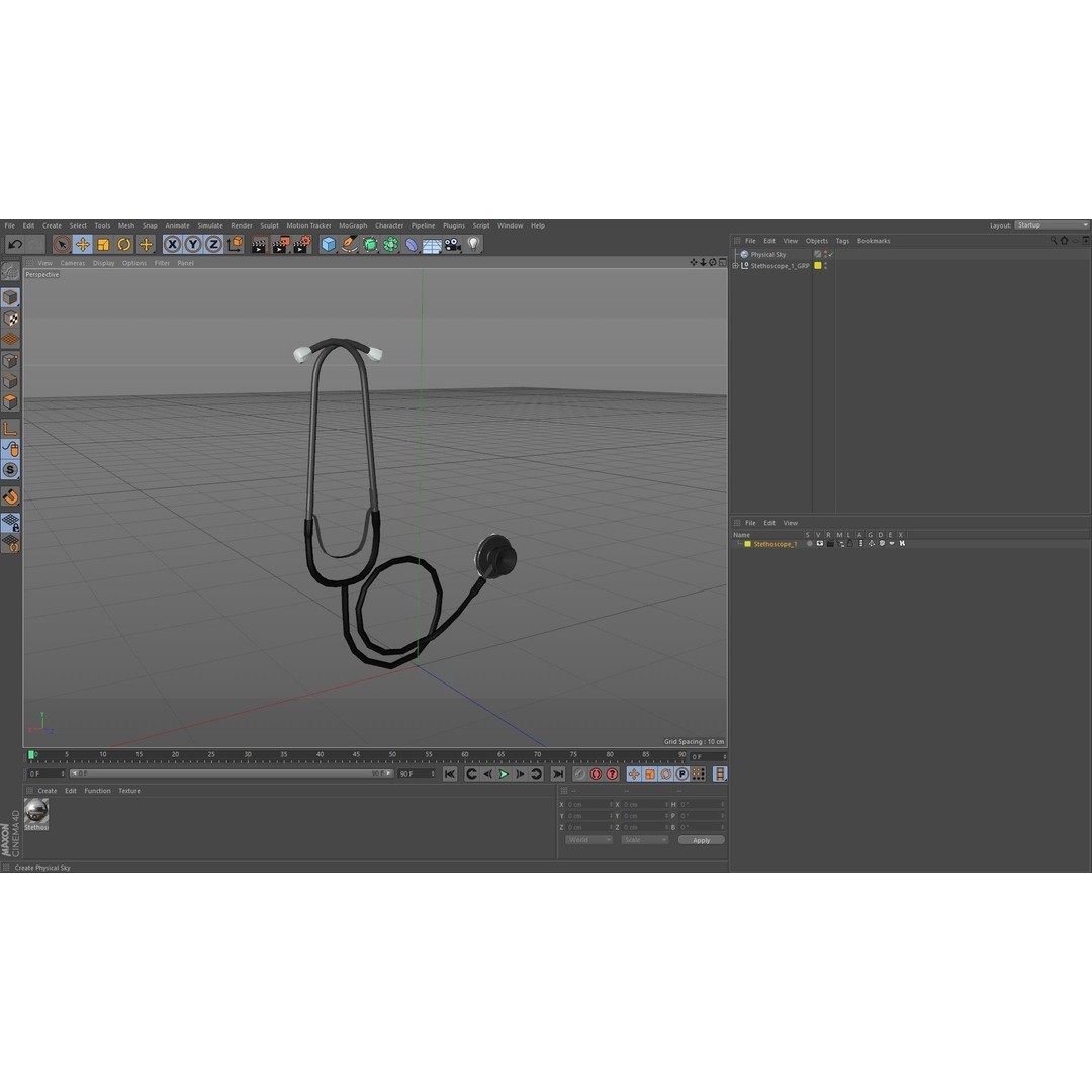Stethoscope 3D Model – Low Poly Medical Equipment, FBX, PBR - View 37