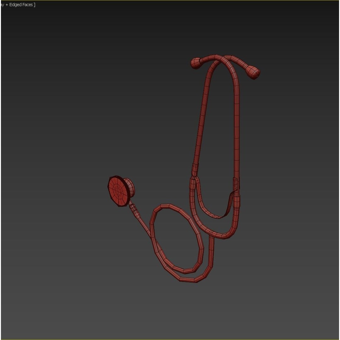 Stethoscope 3D Model – Low Poly Medical Equipment, FBX, PBR - View 9
