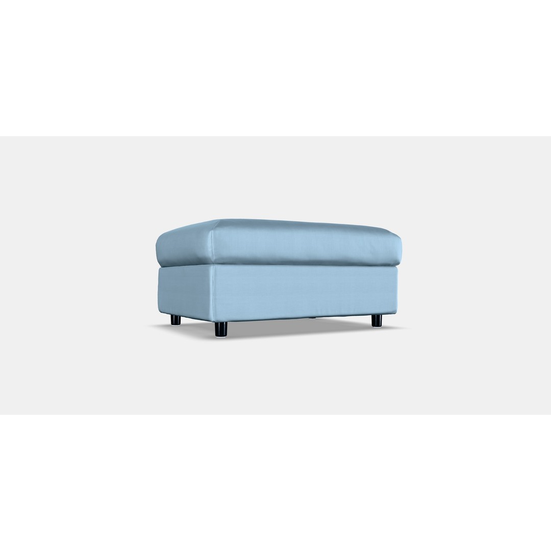 VIMLE Footstool 3D Model – Low Poly Storage Ottoman, FBX